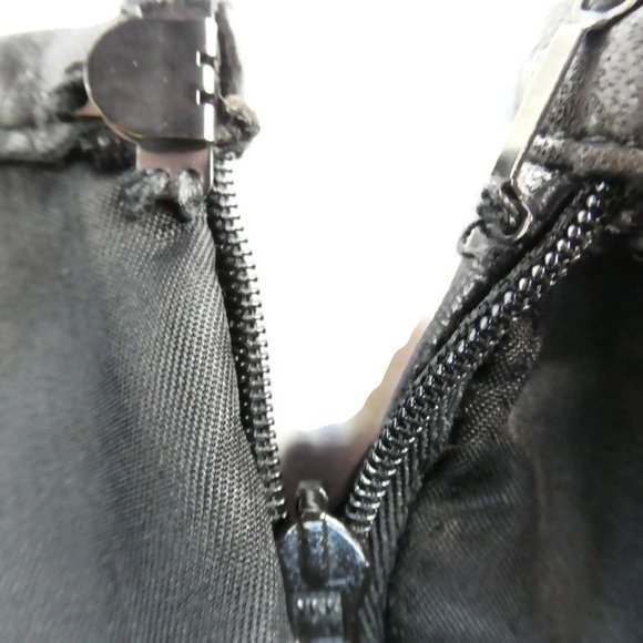 Vintage Leather Skirt Black Lining Buttery Soft Center Back YKK Zipper 4 Small - Picture 5 of 10
